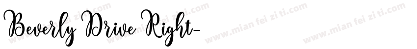 Beverly Drive Right字体转换